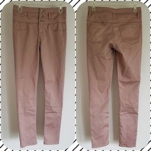 Refuge rose high waist button up pants skinny jean